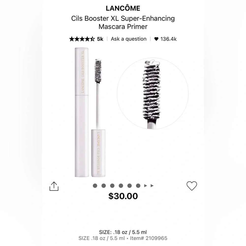Lancôme Mascara Idôle Lash Lifting Volumizing + Lancôme Cils Booster ($75)